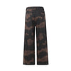 Black Camouflage Wide Leg Pants-INNBLAC