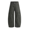 Minimal Washed Solid Wide Leg Barrel Pants
