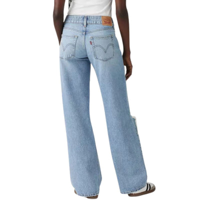 Risen Jeans Loose Fit Low-Rise Ripped Jeans