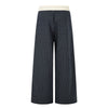 Vintage Plaid Panel Wide-Leg Trousers