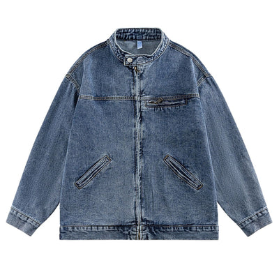 Japanese Heavyweight Retro Washed Loose Denim Jacket