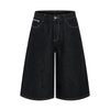 Vintage Loose Straight-Leg Denim Bermuda Shorts