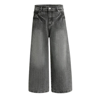 Vintage Washed Distressed Baggy Denim Jeans