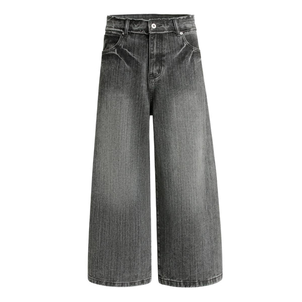 Vintage Washed Distressed Baggy Denim Jeans