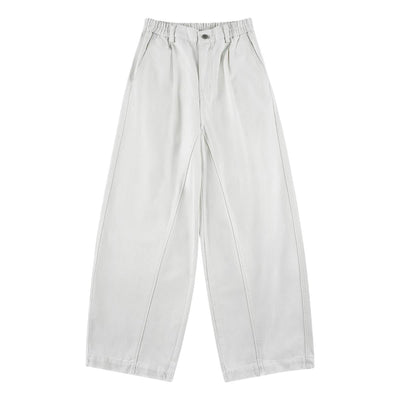 Relaxed Pleated Wide Leg Trousers