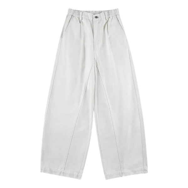 Relaxed Pleated Wide Leg Trousers