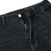 Washed Structured Heavy-Duty Straight-Leg Carpenter Jeans