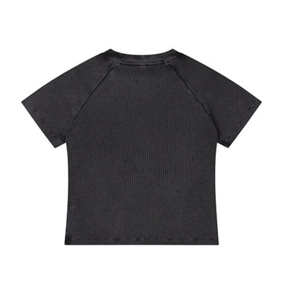 260G Snow Wash Oversized Raglan Sleeve T-Shirt