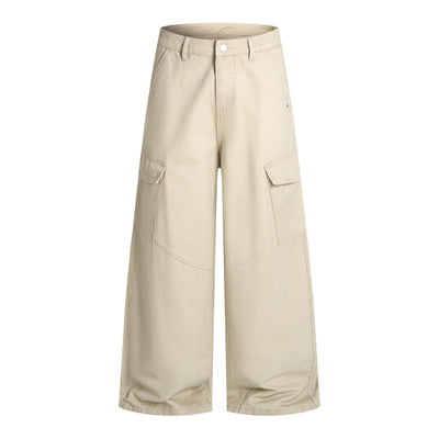 Vintage Baggy Paneled Straight-Leg Cargo Pants