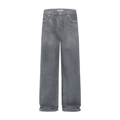 Vintage Washed Spray-Dyed Relaxed Straight-Leg Jeans