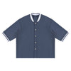 Heavyweight V Neck Button Cardigan Tee 320G
