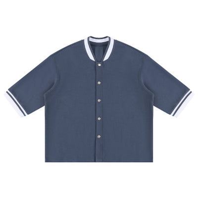 Heavyweight V Neck Button Cardigan Tee 320G
