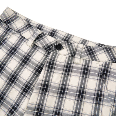 American Vintage Checkered Wide Leg Relaxed Pants