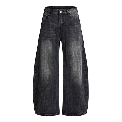 Vintage Fade Sculptural Barrel Leg Denim Jeans