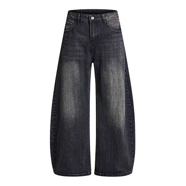 Vintage Fade Sculptural Barrel Leg Denim Jeans