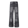 Vintage Washed Black Flared Denim Jeans