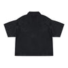 Vintage Washed Denim Zip Polo Shirt