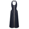 Denim Halterneck Corset Maxi Dress