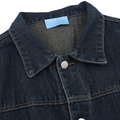 Multi-pocket Vintage Loose Washed Work Denim Jacket
