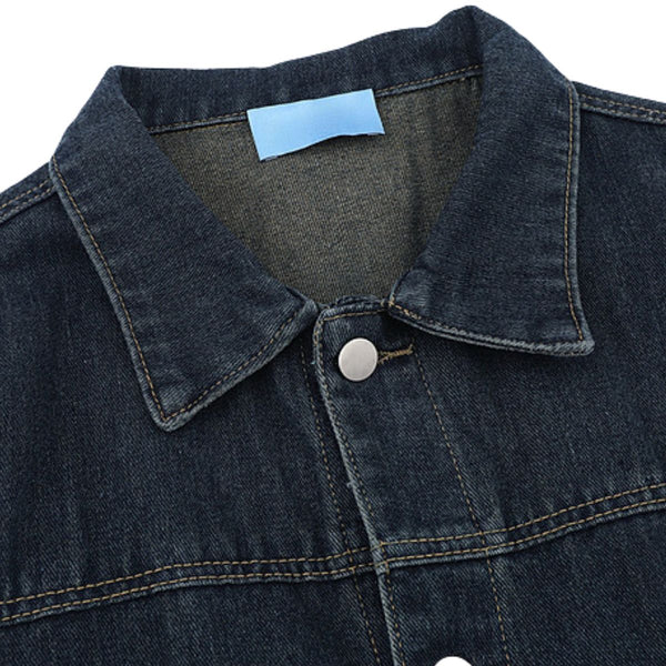 Multi-pocket Vintage Loose Washed Work Denim Jacket
