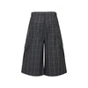 Plaid Multi-Pocket Cropped Cargo Shorts