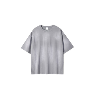 VintageSpray Dyed Raw Edge Oversized T-Shirt