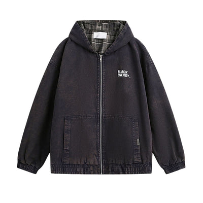 Unisex Retro Washed Layered Denim Jacket