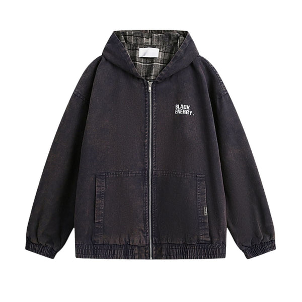 Unisex Retro Washed Layered Denim Jacket