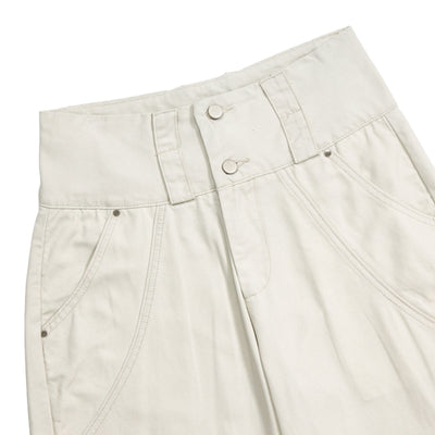 High-Waist Multi-Pocket Cargo Bermuda Shorts