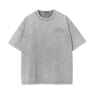 Streetwear Stone Wash Graphic Tee-INNBLAC