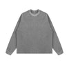 Washed Waffle Cotton Raglan Long Sleeve Tee 340G