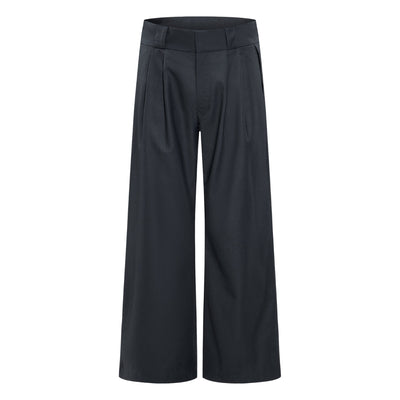 Vintage High Street Pleated Wide-Leg Draped Trousers