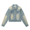 Designer Shoulder Padded Denim Jacket