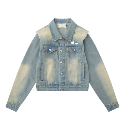 Designer Shoulder Padded Denim Jacket