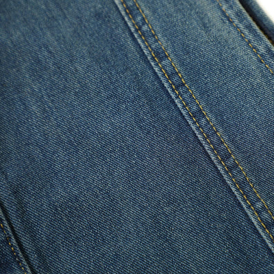 Crew Neck Button-Front Denim Vest