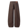 Vintage Washed Curved Seam Baggy Wide-Leg Cargo Jeans