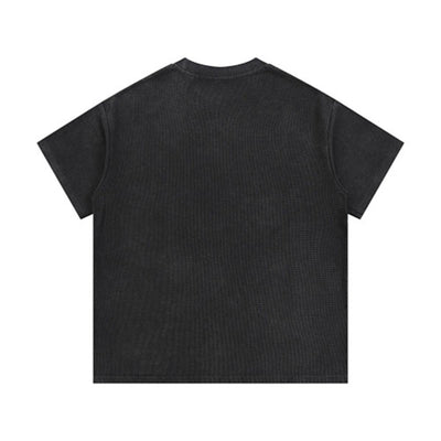 340G Vintage Wash Waffle Knit Relaxed Fit T-Shirt
