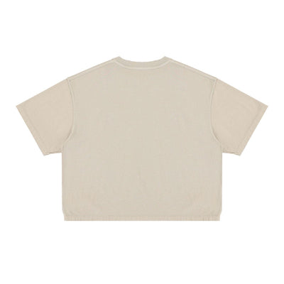 275G Heavyweight Cotton Coverstitch Cropped Tee