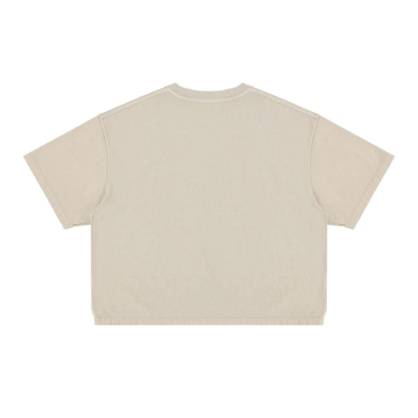 275G Heavyweight Cotton Coverstitch Cropped Tee