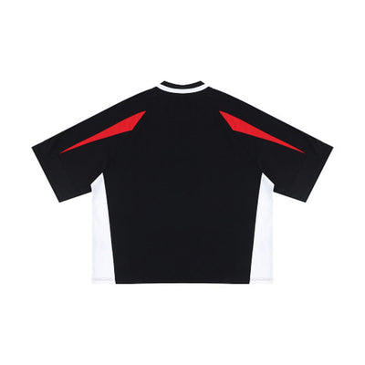 Colorblock V Neck Cotton Tee 250G