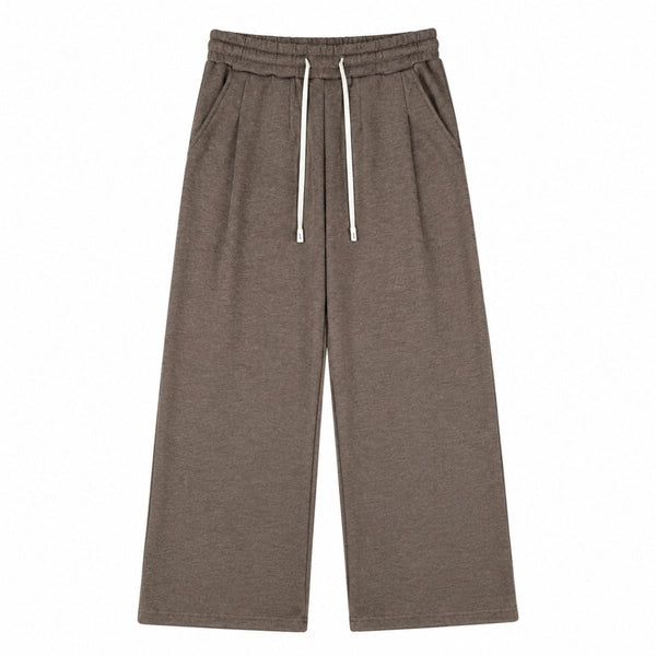 Quiet Luxury Old Money Style 320G Flower-Sand Straight-Leg Trousers