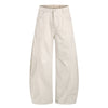 Vintage Washed Curved Panel Barrel-Leg Pants