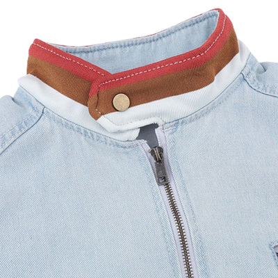 Unisex Retro Loose Trendy Patchwork Washed Denim Jacket