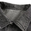Stitched Diamond Design Relaxed Water-washed Denim Work Jacket