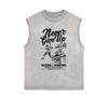 Never Give Up Sleeveless Graphic Tee-INNBLAC