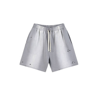 Distressed Spray Dyed Heavyweight Terry Sweat Shorts
