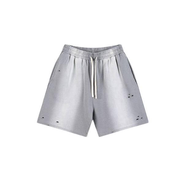 Distressed Spray Dyed Heavyweight Terry Sweat Shorts