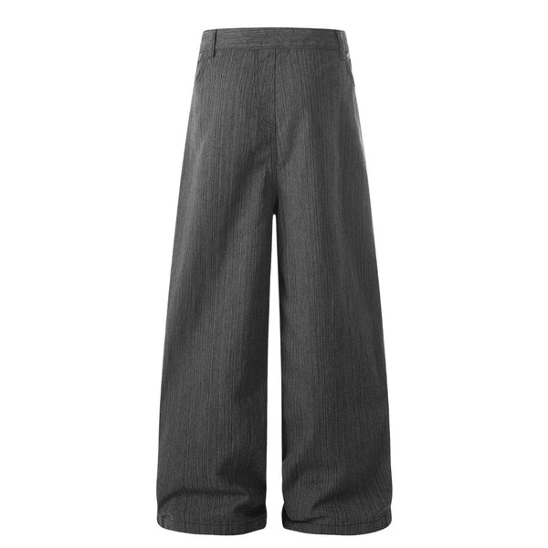 Minimalist Pinstripe Wide-Leg Utility Trousers