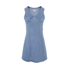 Peter Pan Collar Light Wash Denim Mini Dress