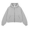 Dual Zipper Fleece Hooded Streetwear Hoodie